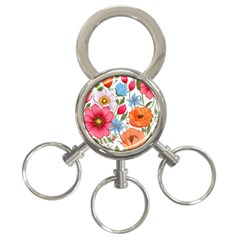 Flowers Plants Bouquets Decor Flower Decoration Garden Flower Shop Scent Romance Wallpaper Nature 3-ring Key Chain by Maspions