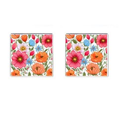 Flowers Plants Bouquets Decor Flower Decoration Garden Flower Shop Scent Romance Wallpaper Nature Cufflinks (square)