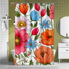 Flowers Plants Bouquets Decor Flower Decoration Garden Flower Shop Scent Romance Wallpaper Nature Shower Curtain 48  X 72  (small)  by Maspions