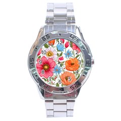 Flowers Plants Bouquets Decor Flower Decoration Garden Flower Shop Scent Romance Wallpaper Nature Stainless Steel Analogue Watch