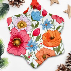 Flowers Plants Bouquets Decor Flower Decoration Garden Flower Shop Scent Romance Wallpaper Nature Snowflake Ornament (two Sides)