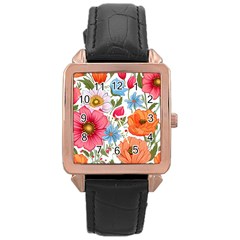 Flowers Plants Bouquets Decor Flower Decoration Garden Flower Shop Scent Romance Wallpaper Nature Rose Gold Leather Watch  by Maspions