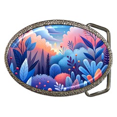 Nature Night Bushes Flowers Leaves Clouds Landscape Berries Story Fantasy Wallpaper Background Sampl Belt Buckles by Maspions