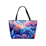 Nature Night Bushes Flowers Leaves Clouds Landscape Berries Story Fantasy Wallpaper Background Sampl Classic Shoulder Handbag Front