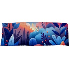 Nature Night Bushes Flowers Leaves Clouds Landscape Berries Story Fantasy Wallpaper Background Sampl Body Pillow Case (dakimakura) by Maspions