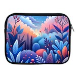 Nature Night Bushes Flowers Leaves Clouds Landscape Berries Story Fantasy Wallpaper Background Sampl Apple iPad 2/3/4 Zipper Cases Front