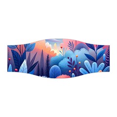 Nature Night Bushes Flowers Leaves Clouds Landscape Berries Story Fantasy Wallpaper Background Sampl Stretchable Headband by Maspions