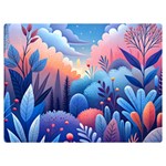 Nature Night Bushes Flowers Leaves Clouds Landscape Berries Story Fantasy Wallpaper Background Sampl Two Sides Premium Plush Fleece Blanket (Baby Size) 40 x30  Blanket Front