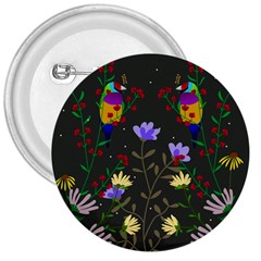 Bird Flower Plant Nature 3  Buttons