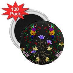 Bird Flower Plant Nature 2 25  Magnets (100 Pack) 