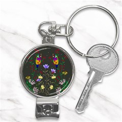 Bird Flower Plant Nature Nail Clippers Key Chain