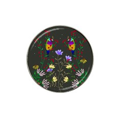 Bird Flower Plant Nature Hat Clip Ball Marker (4 Pack)