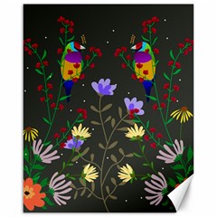 Bird Flower Plant Nature Canvas 16  X 20 