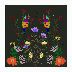 Bird Flower Plant Nature Medium Glasses Cloth by Maspions