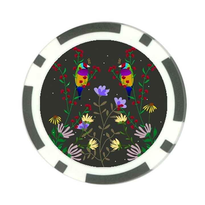 Bird Flower Plant Nature Poker Chip Card Guard (10 pack)