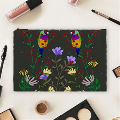 Bird Flower Plant Nature Cosmetic Bag (large)