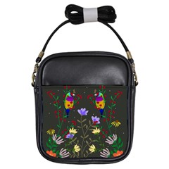 Bird Flower Plant Nature Girls Sling Bag