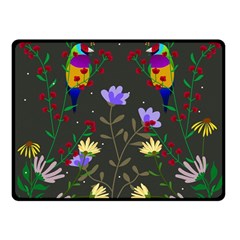 Bird Flower Plant Nature Fleece Blanket (small) by Maspions