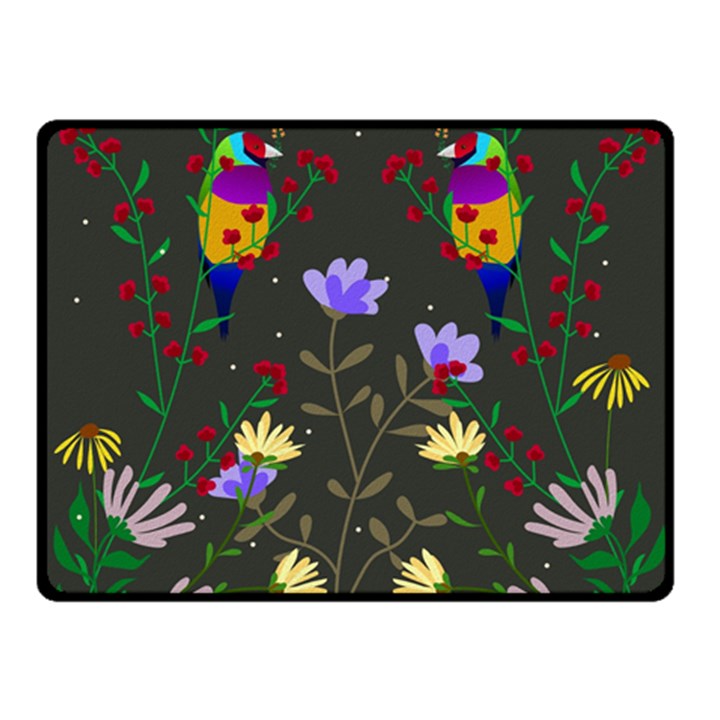 Bird Flower Plant Nature Fleece Blanket (Small)