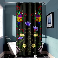 Bird Flower Plant Nature Shower Curtain 36  X 72  (stall) 