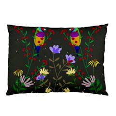 Bird Flower Plant Nature Pillow Case (two Sides)