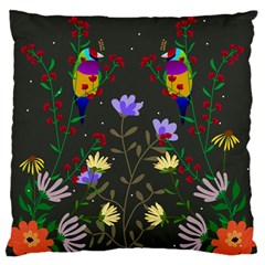 Bird Flower Plant Nature Large Cushion Case (one Side)