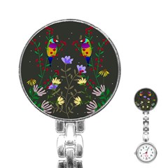 Bird Flower Plant Nature Stainless Steel Nurses Watch by Maspions