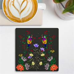 Bird Flower Plant Nature Uv Print Square Tile Coaster 