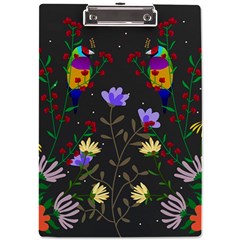 Bird Flower Plant Nature A4 Acrylic Clipboard by Maspions