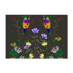 Bird Flower Plant Nature Crystal Sticker (a4)