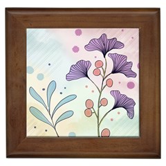 Flower Paint Flora Nature Plant Framed Tile