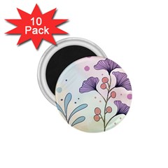 Flower Paint Flora Nature Plant 1 75  Magnets (10 Pack) 