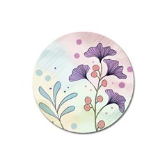 Flower Paint Flora Nature Plant Magnet 3  (round) by Maspions