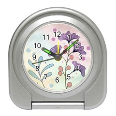 Flower Paint Flora Nature Plant Travel Alarm Clock by Maspions