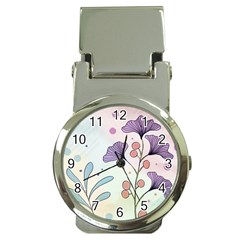 Flower Paint Flora Nature Plant Money Clip Watches