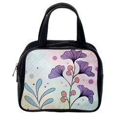 Flower Paint Flora Nature Plant Classic Handbag (one Side)