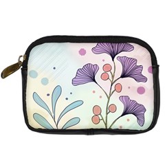 Flower Paint Flora Nature Plant Digital Camera Leather Case