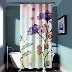 Flower Paint Flora Nature Plant Shower Curtain 36  X 72  (stall)  by Maspions