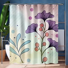 Flower Paint Flora Nature Plant Shower Curtain 60  X 72  (medium)  by Maspions