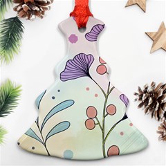 Flower Paint Flora Nature Plant Ornament (christmas Tree) 