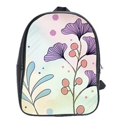 Flower Paint Flora Nature Plant School Bag (xl)