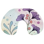 Flower Paint Flora Nature Plant Travel Neck Pillow Back