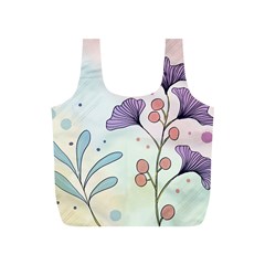 Flower Paint Flora Nature Plant Full Print Recycle Bag (s) by Maspions