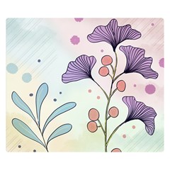 Flower Paint Flora Nature Plant Two Sides Premium Plush Fleece Blanket (kids Size)