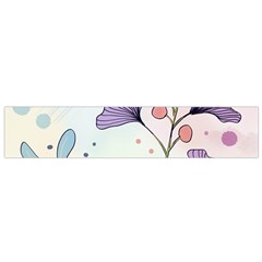 Flower Paint Flora Nature Plant Small Premium Plush Fleece Scarf