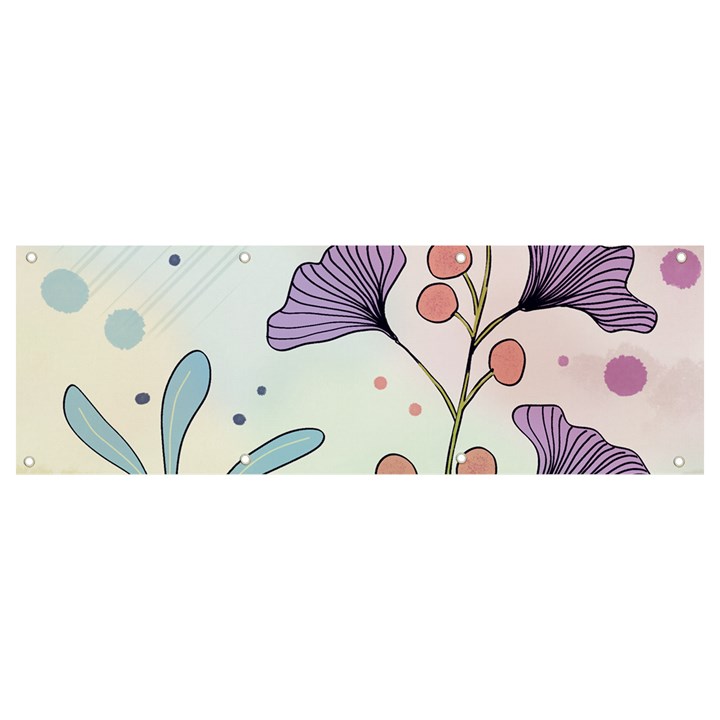 Flower Paint Flora Nature Plant Banner and Sign 9  x 3 