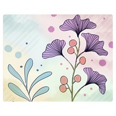 Flower Paint Flora Nature Plant Premium Plush Fleece Blanket (medium)