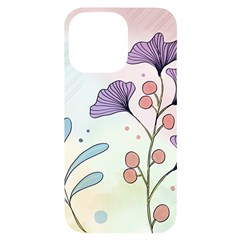 Flower Paint Flora Nature Plant Iphone 14 Pro Max Black Uv Print Case by Maspions