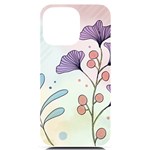 Flower Paint Flora Nature Plant iPhone 14 Pro Max Black UV Print Case Front