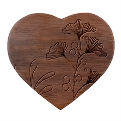 Flower Paint Flora Nature Plant Heart Wood Jewelry Box by Maspions